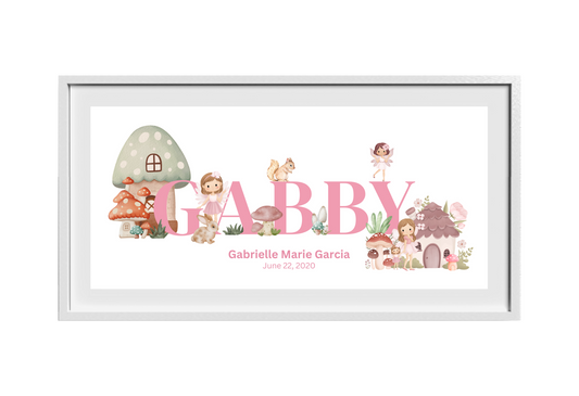 Personalized Kids Name Art Fairies