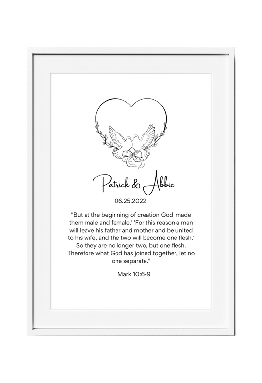 Personalized Wedding Day Wall Art