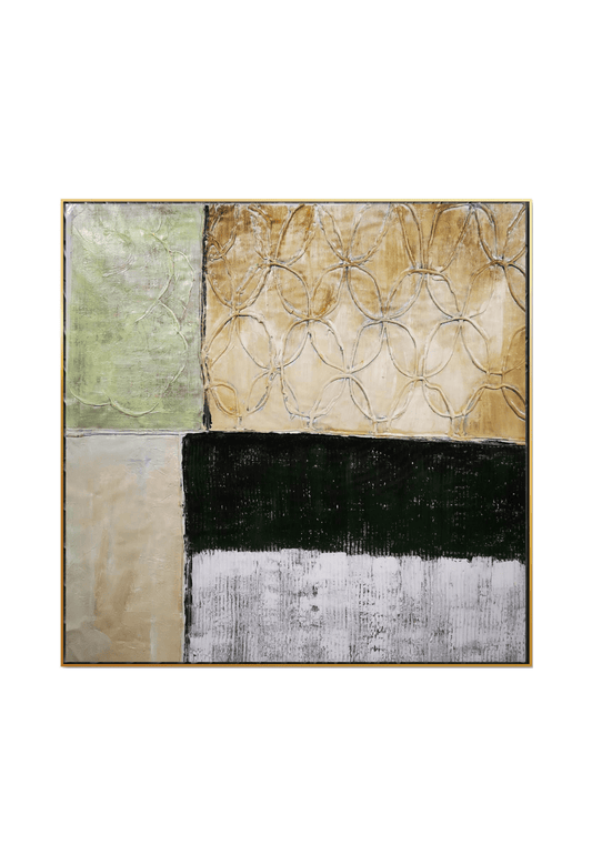 HP003 Neutral Abstract Acrylic Hand-Painted Wall Decor