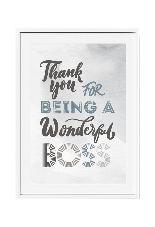 Personalized Thank You Boss Wall Art