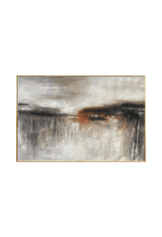 HP023 Abstract Neutral Colors Hand-Painted Wall Decor