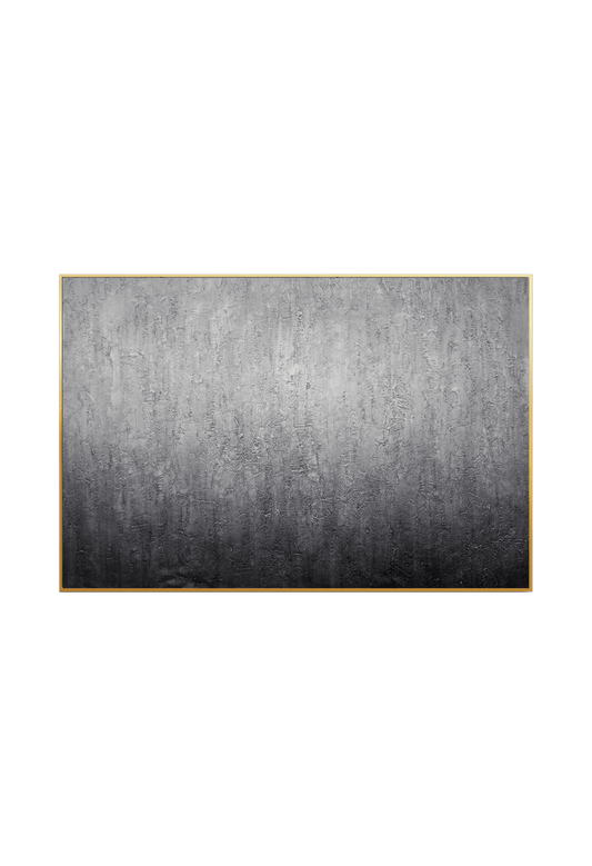 HP032 Abstract Ombre Gradient of Gray Hand-Painted Wall Decor