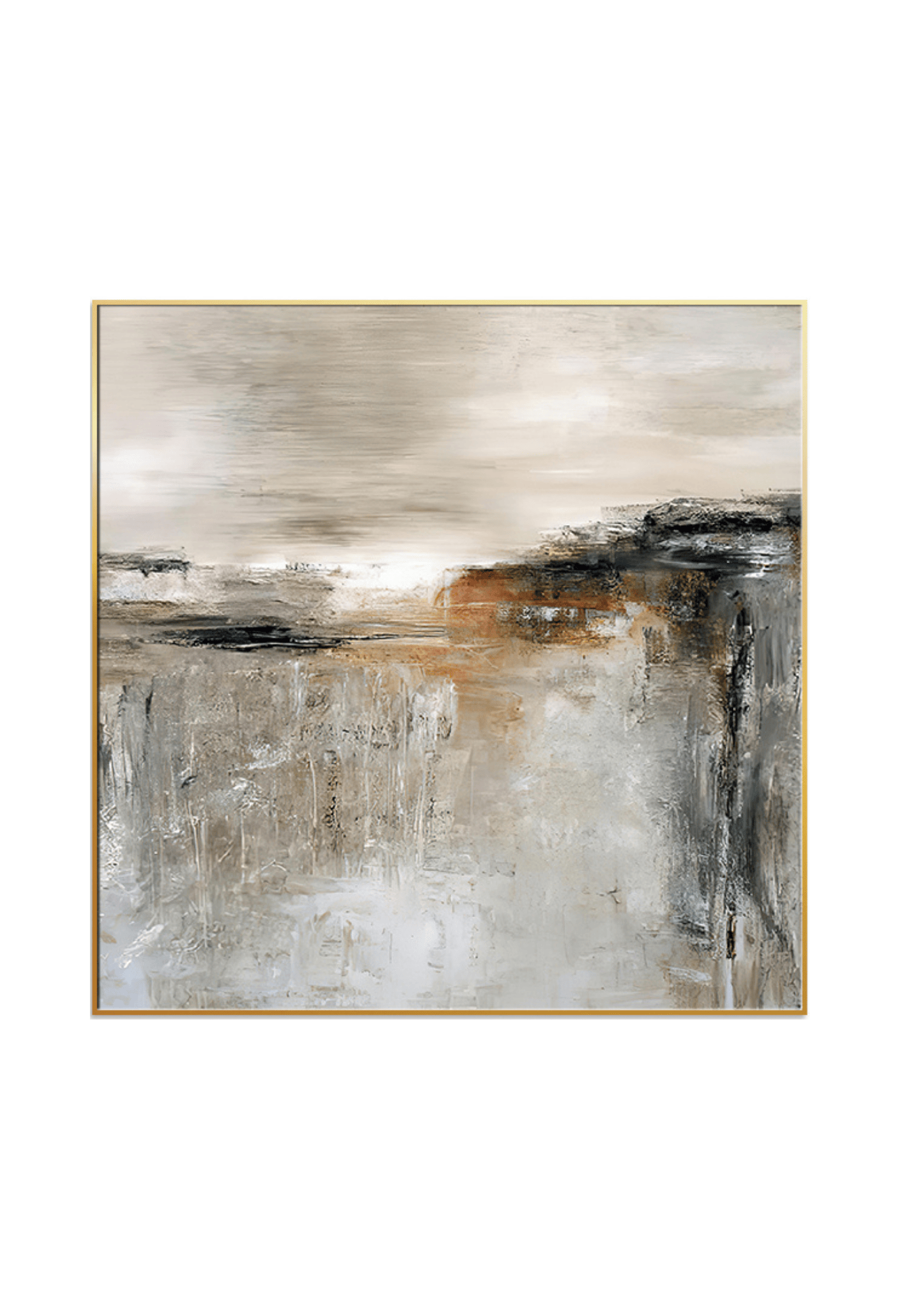 CP105 Brown and Black Abstract Canvas Print Wall Decor