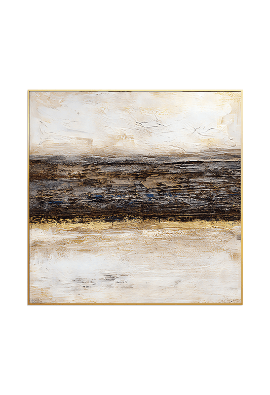 CP122 Brown and Beige Abstract Design Canvas Print Wall Decor