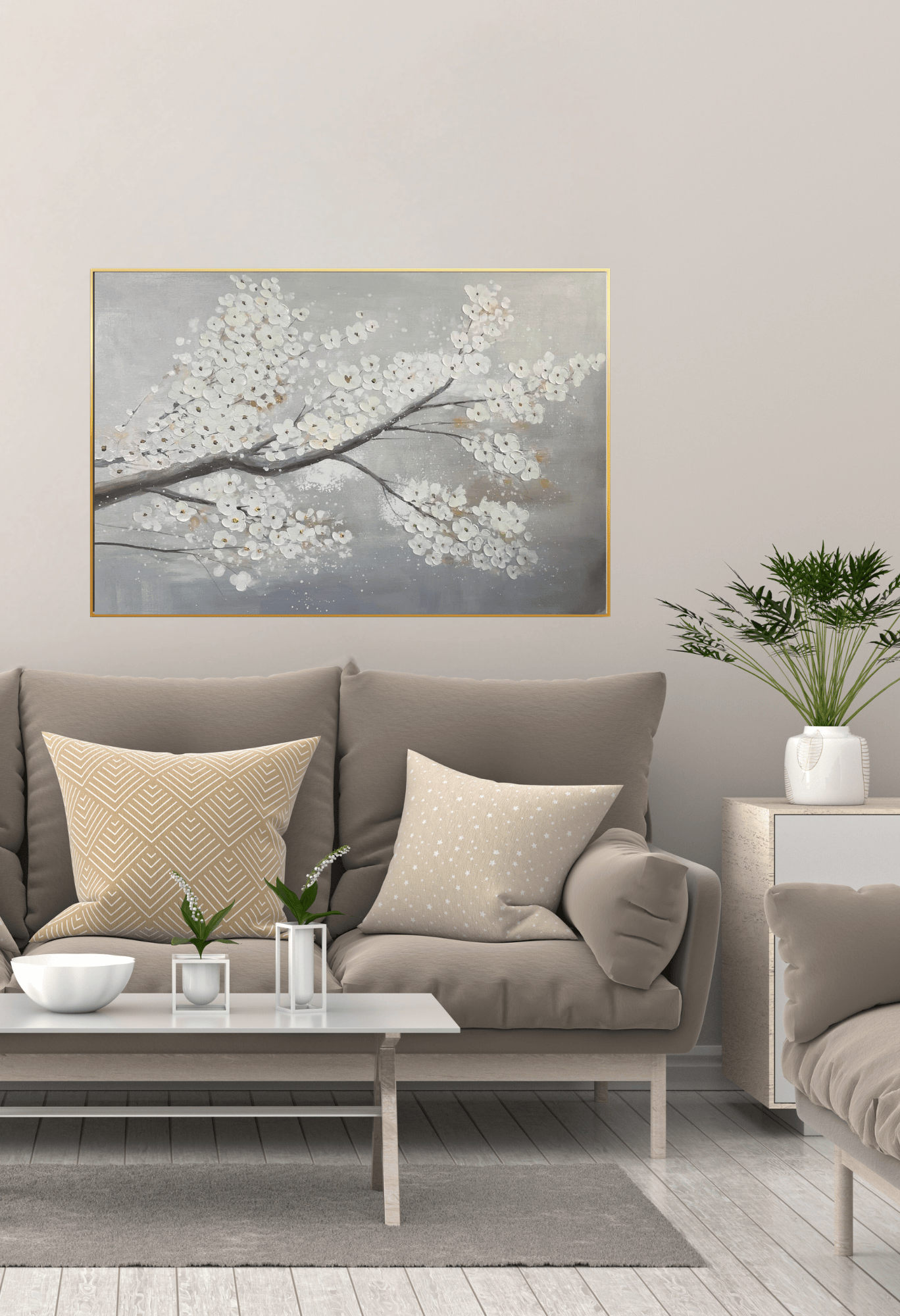 HP047 Cherry Blossoms Hand-Painted Wall Decor