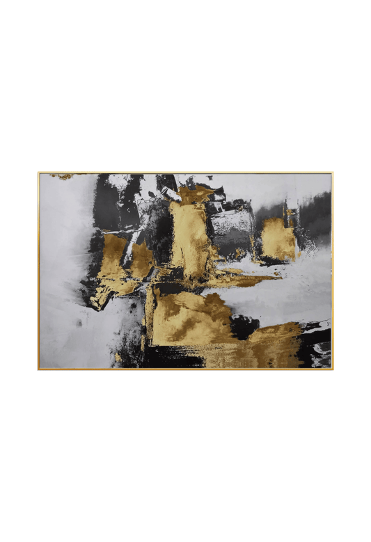 CP099 Black and Gold Abstract Canvas Print Wall Decor