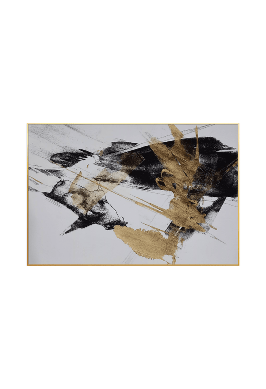 CP100 Black and Gold Abstract Canvas Print Wall Decor