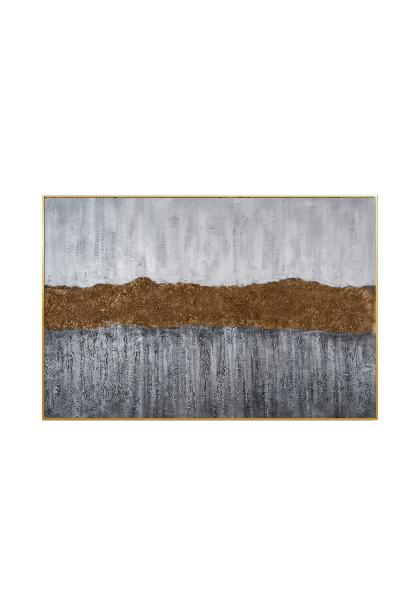 HP030 Abstract Gray and Bronze Hand-Painted Wall Decor