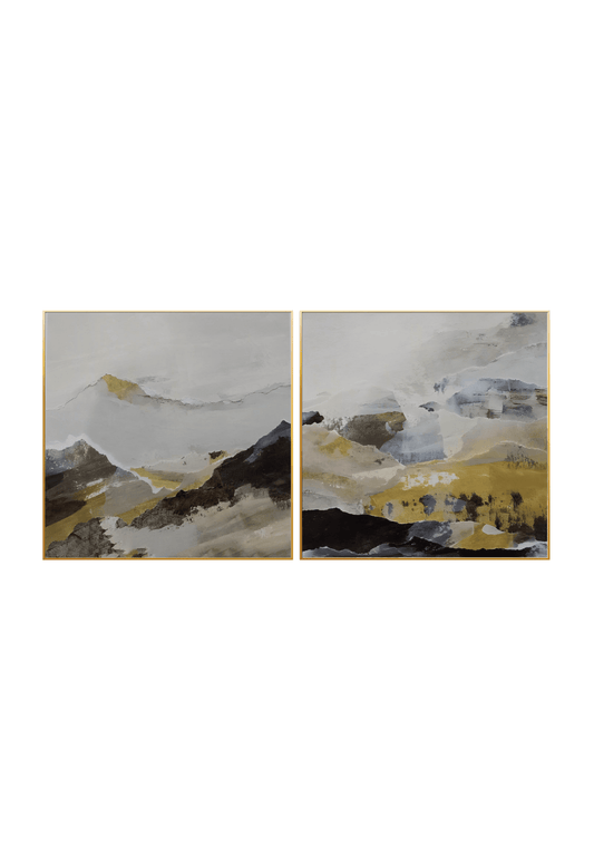 CP037038 Brown, Yellow and Beige Abstract Design Canvas Prints Wall Decor