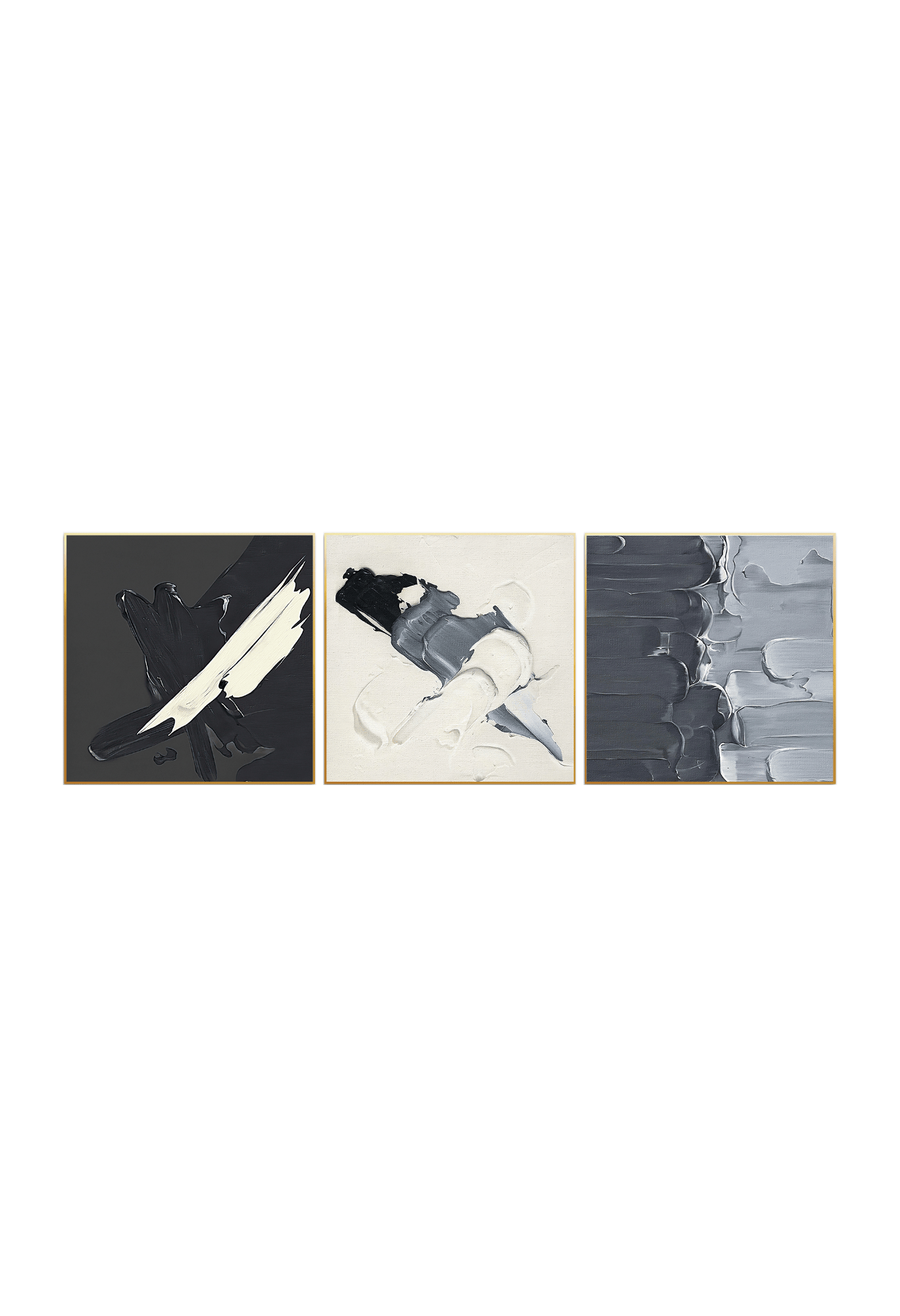CP024025026 Black, White and Gray Abstract Design Canvas Prints Wall Decor