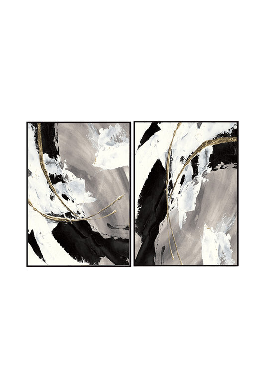CP056057 Abstract Black, Brown and White Canvas Prints Wall Decor