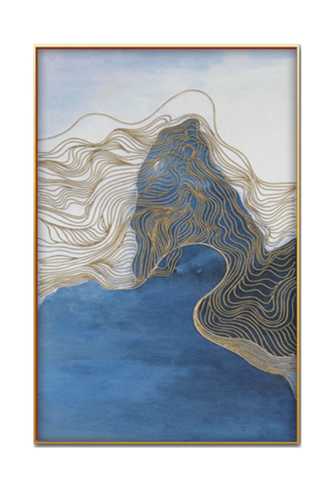 CP060061 Abstract Blue and Gold Canvas Prints Wall Decor
