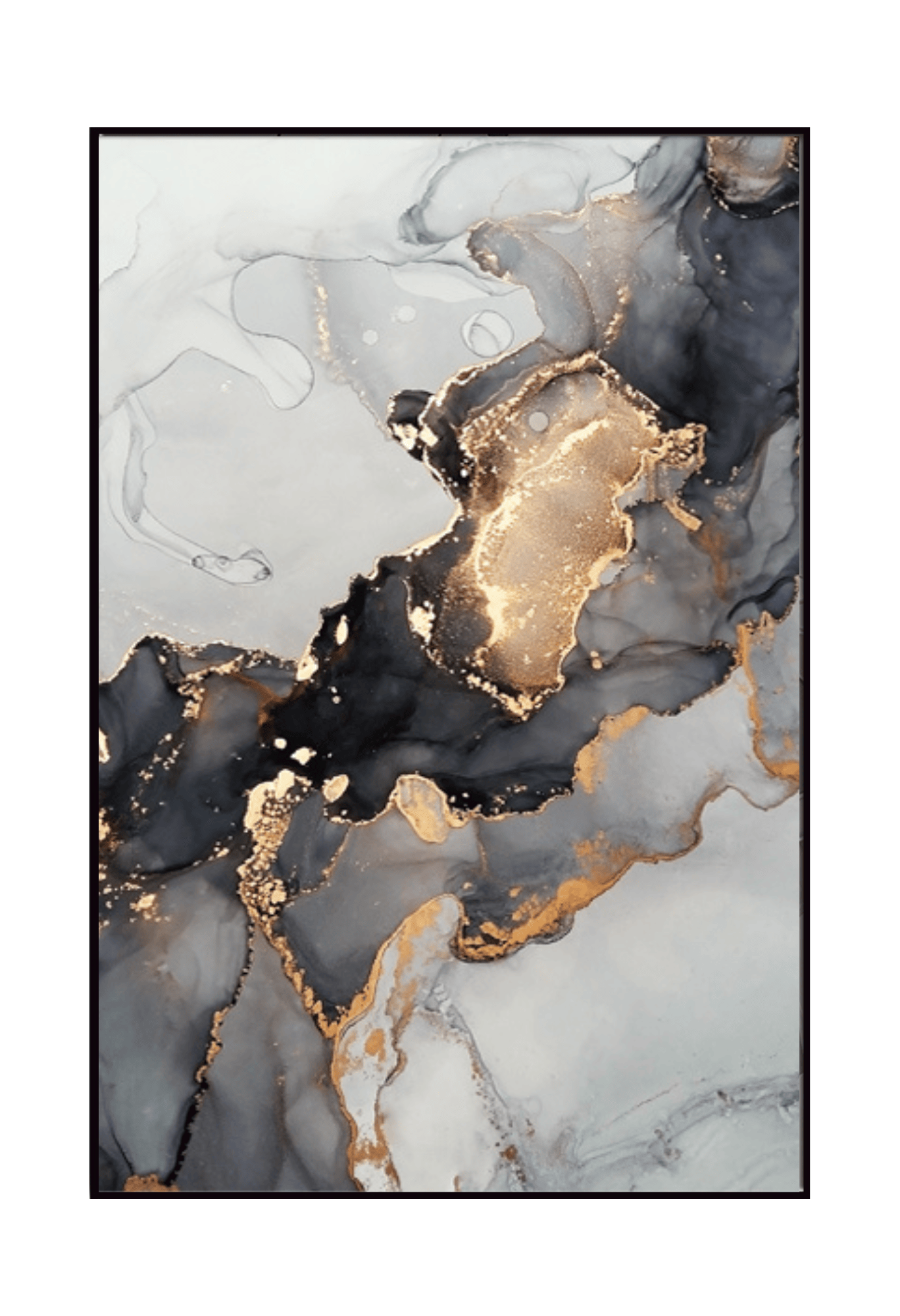 CP062063 Abstract Black, Grey and Orange Canvas Prints Wall Decor