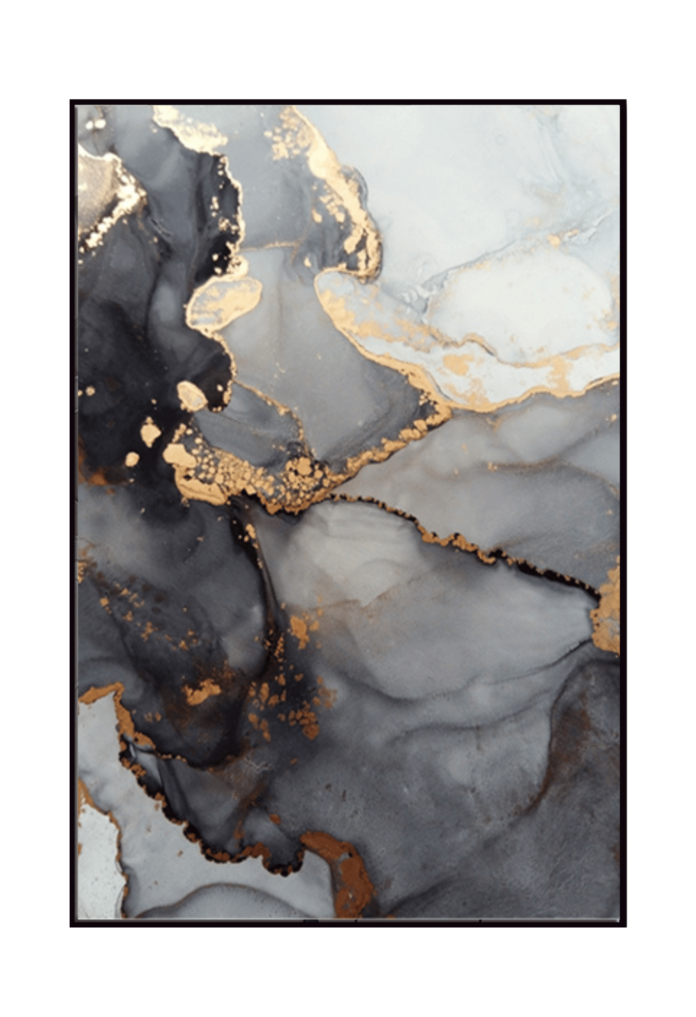 CP062063 Abstract Black, Grey and Orange Canvas Prints Wall Decor