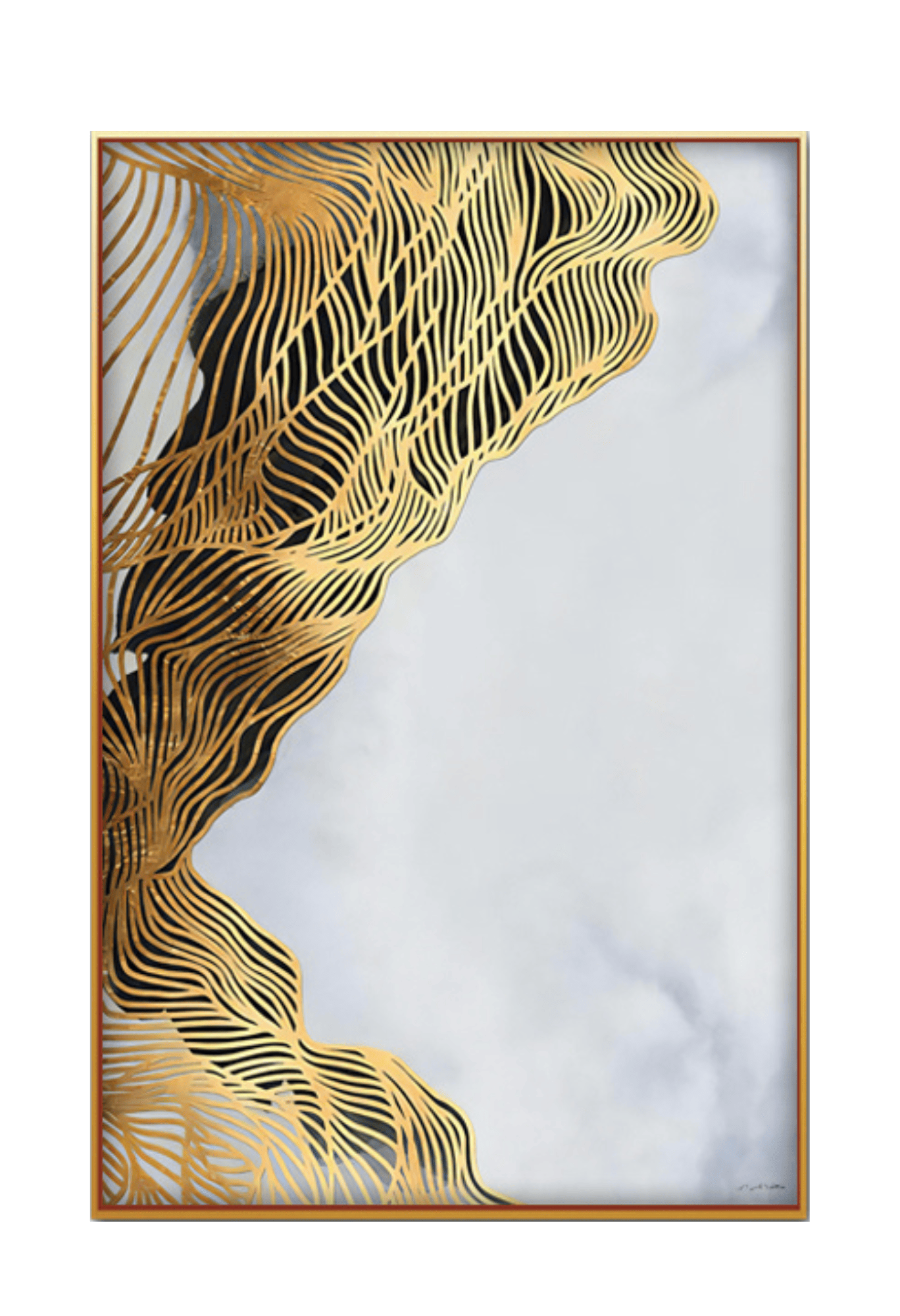 CP076077 Abstract Black, Grey and Gold Canvas Prints Wall Decor