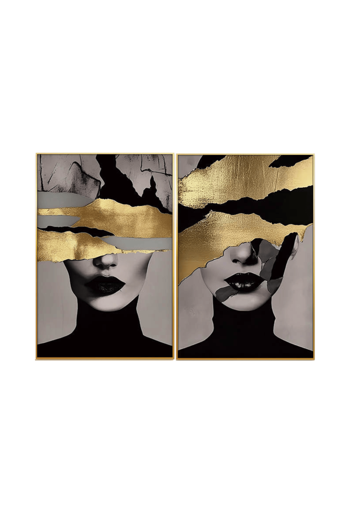 CP156 Gold Woman Canvas Prints Wall Decor