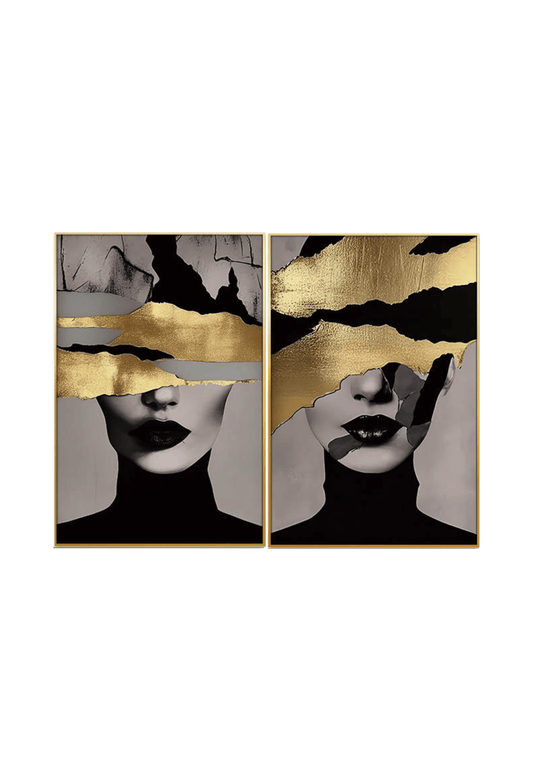 CP156 Gold Woman Canvas Prints Wall Decor