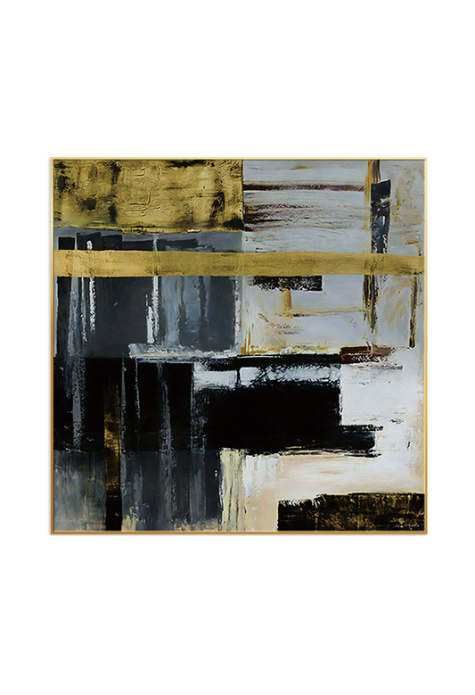 CP030 Black and Gold Abstract Design Canvas Print Wall Decor