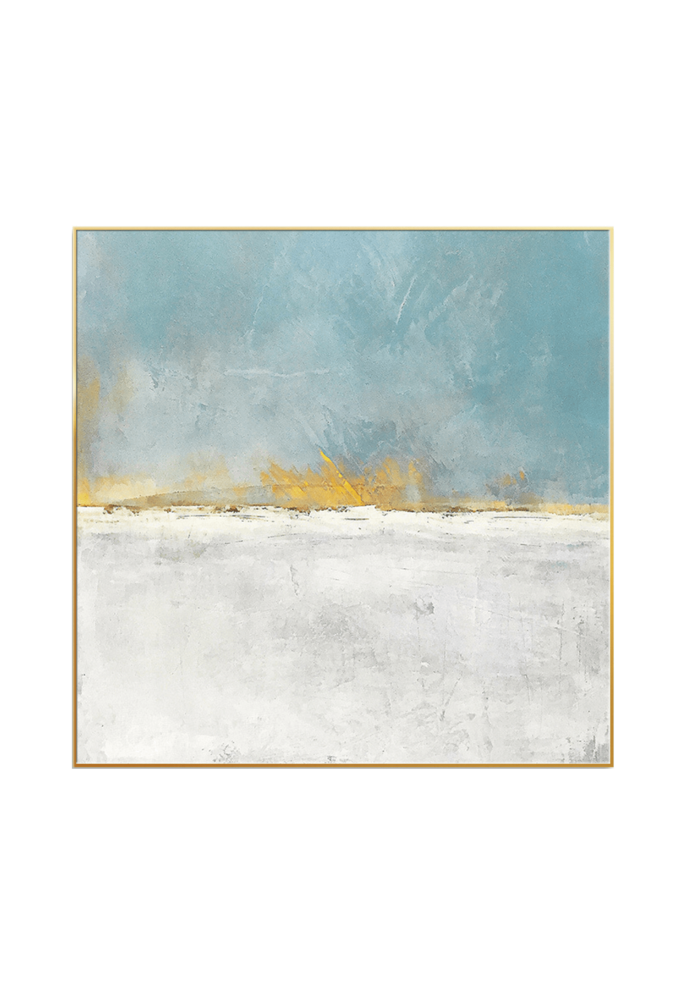 CP039040 Modern Blue, White, and Gold Abstract Design Canvas Prints Wall Decor