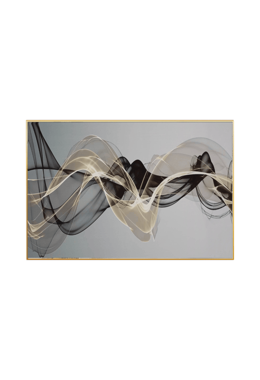 CP098 Neutral Black and Gold Abstract Canvas Print Wall Decor