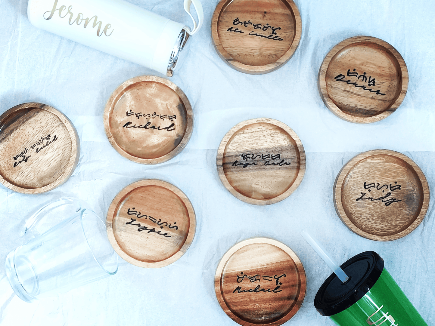 Personalized Acacia Wood Coasters