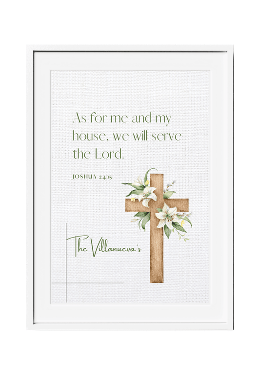 Personalized Family Bible Verse Wall Decor Joshua 24:15