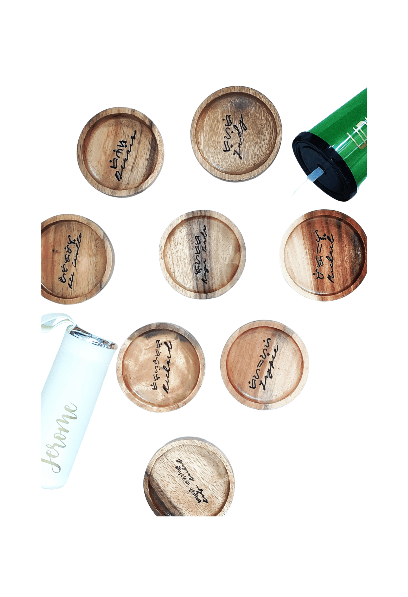 Personalized Acacia Wood Coasters