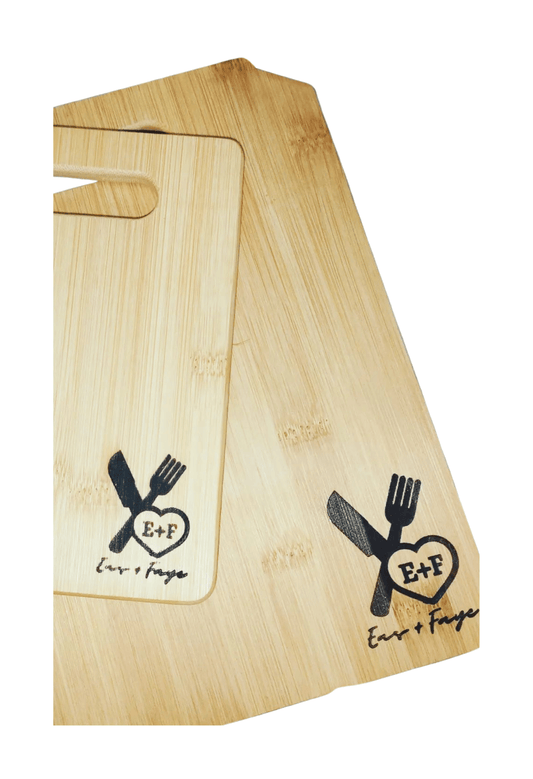 Personalized Engraved Bamboo Chopping Board Set