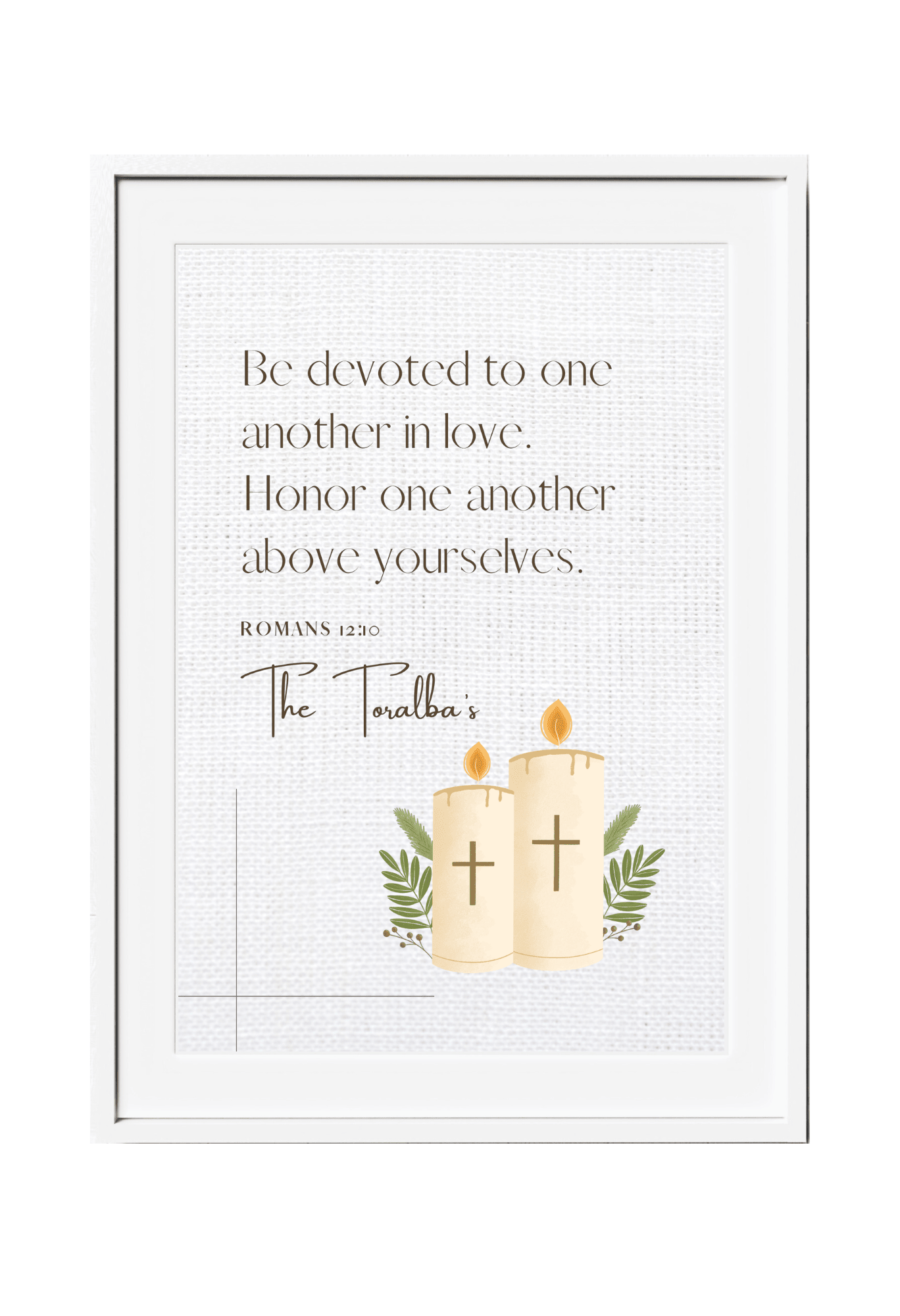 Personalized Family Bible Verse Wall Decor Romans 12:10