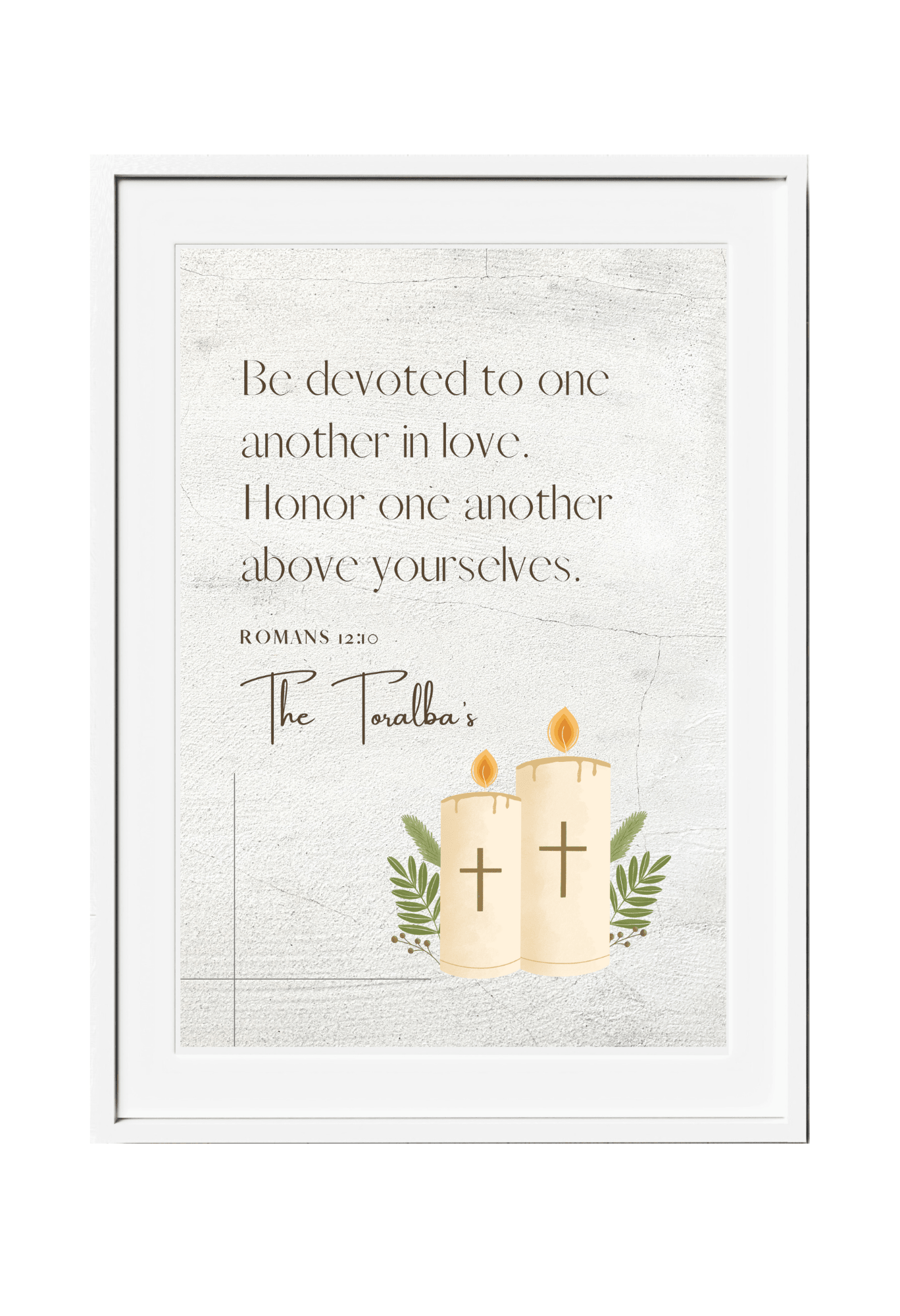Personalized Family Bible Verse Wall Decor Romans 12:10