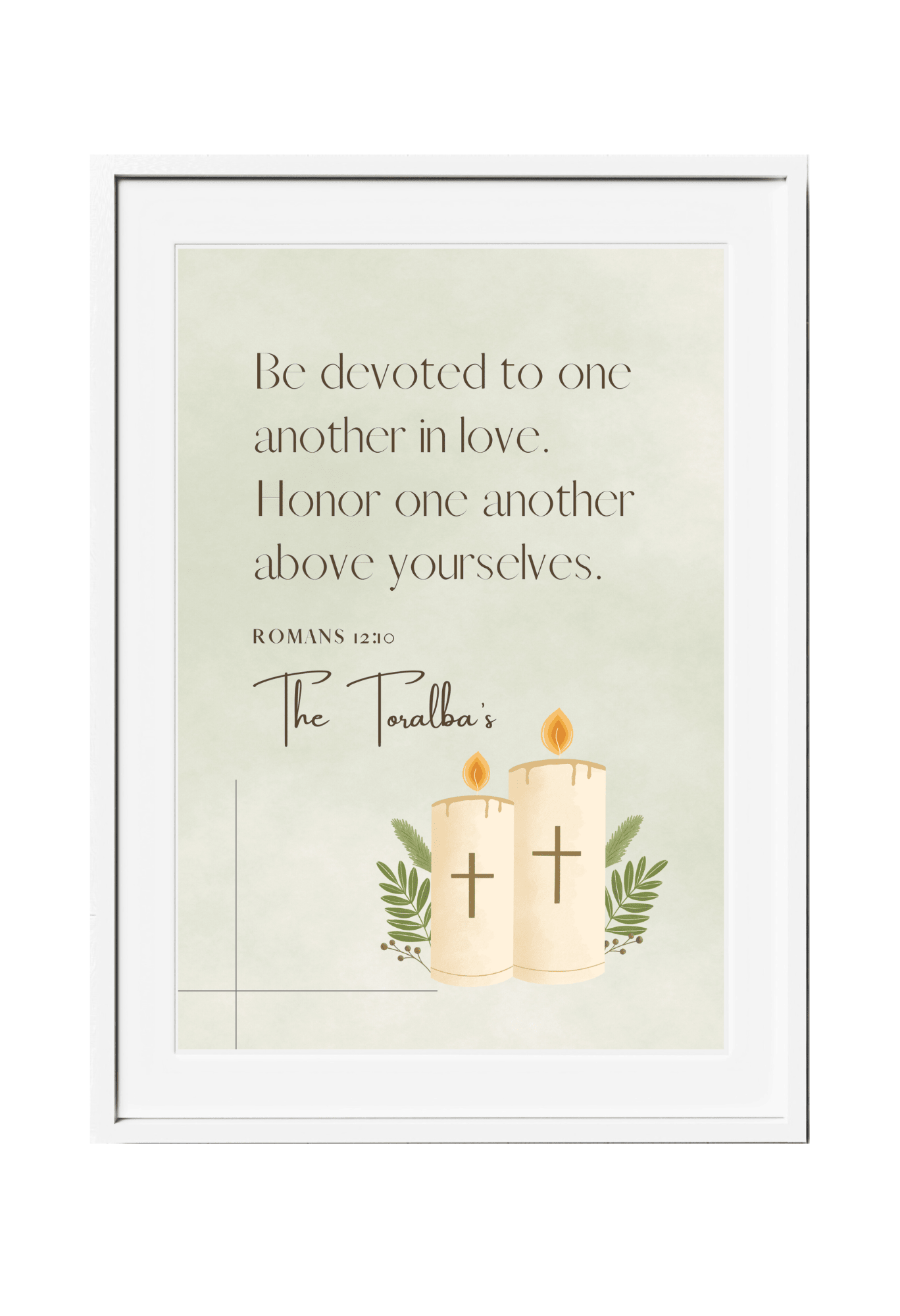 Personalized Family Bible Verse Wall Decor Romans 12:10