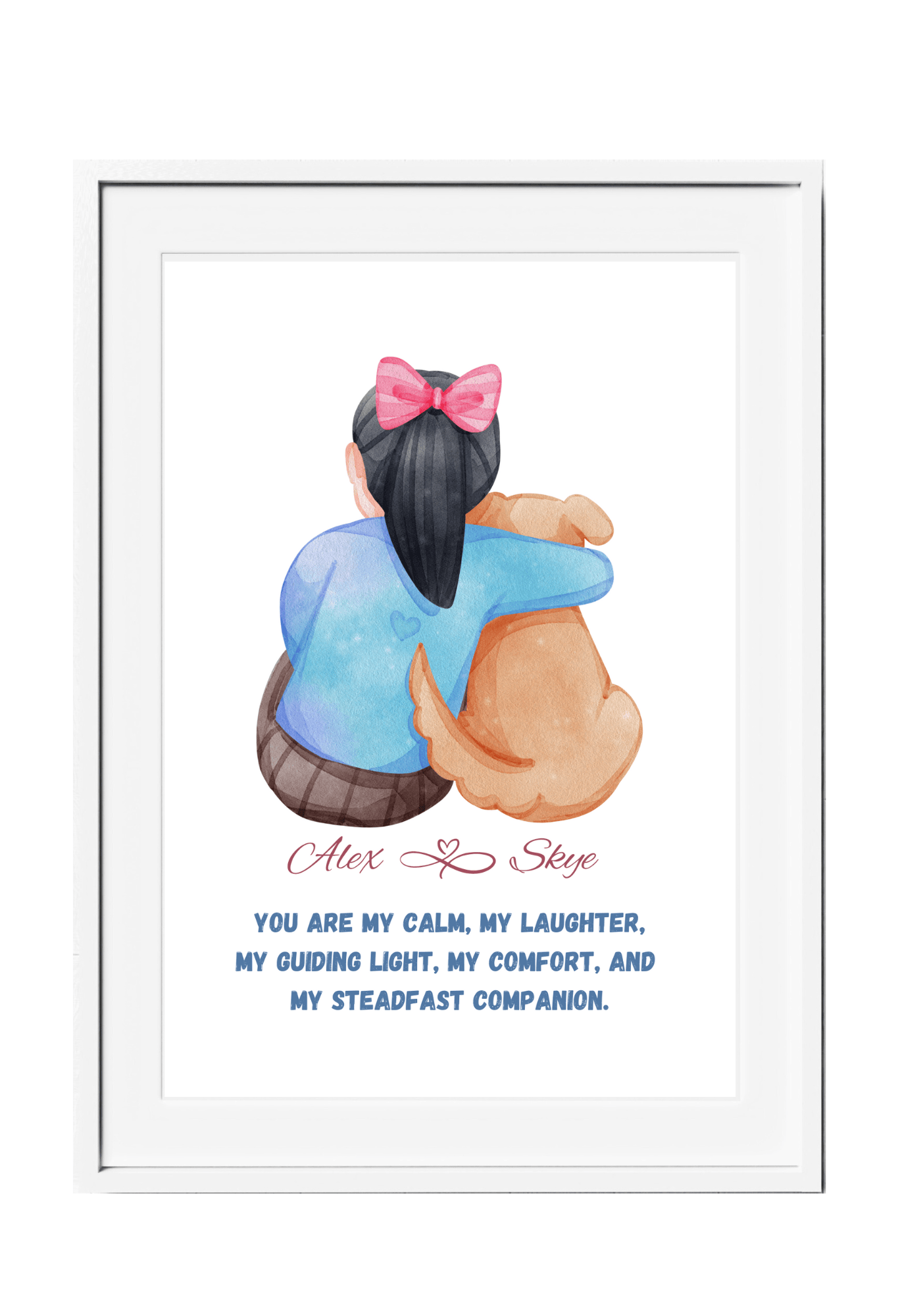 Personalized Furry Friend Hug Wall Art