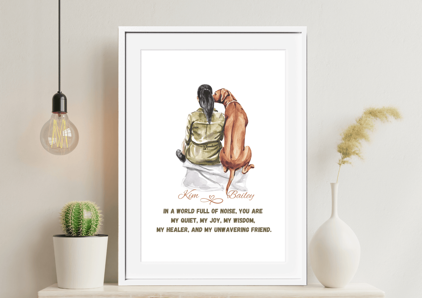 Personalized Fury Friend Kiss Wall Art