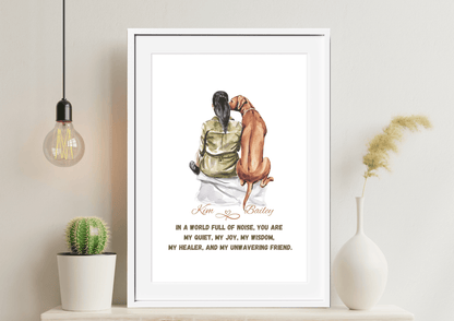 Personalized Fury Friend Kiss Wall Art