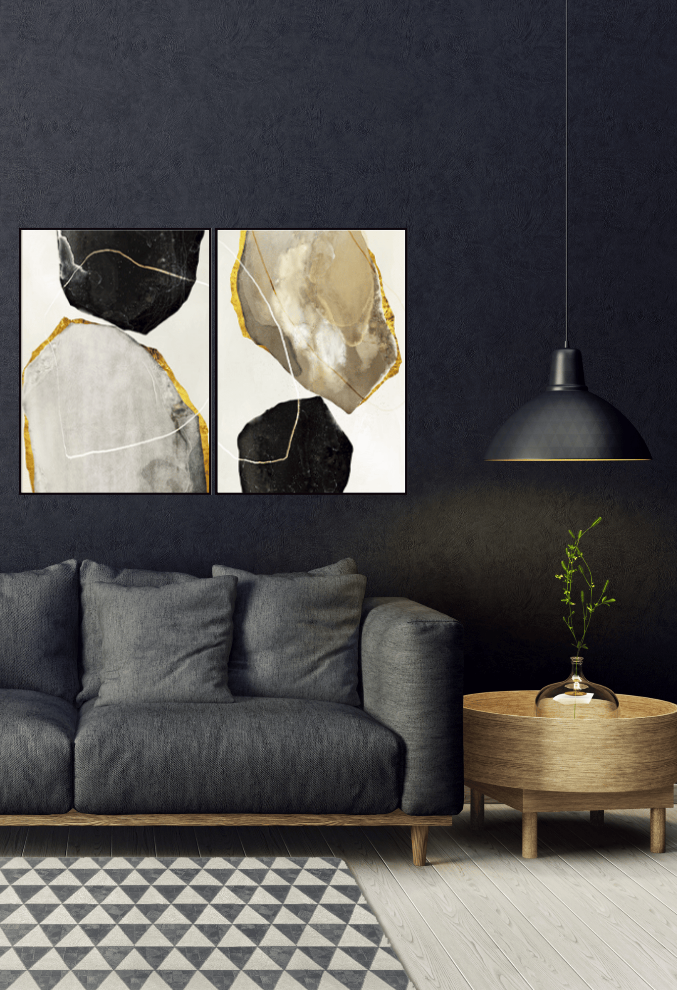 CP012 Stone/Gem-Like Design Canvas Prints Wall Decor