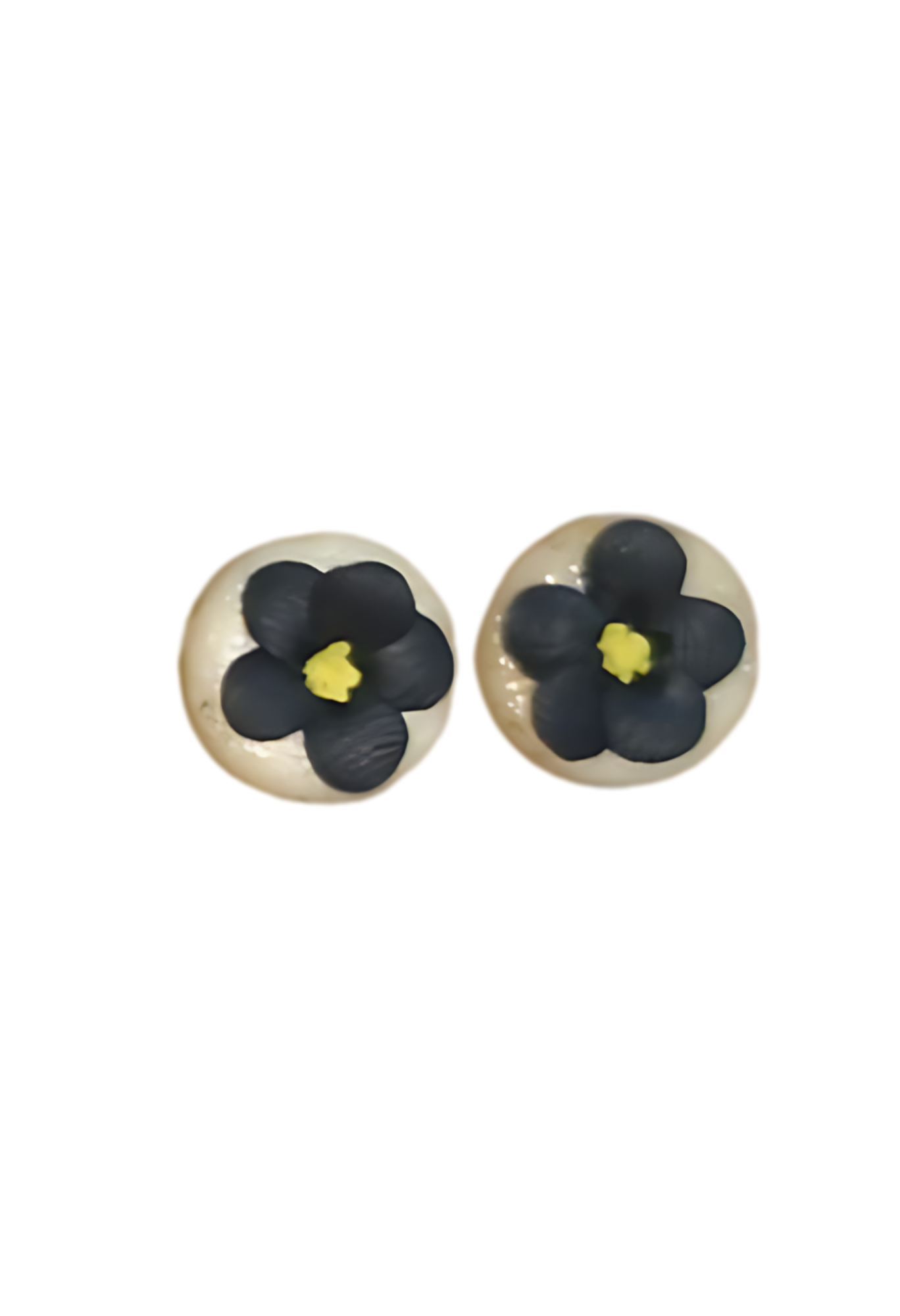 Paula's Floral Finds Handmade Tiny Bloom Polymer Clay Stud Earrings