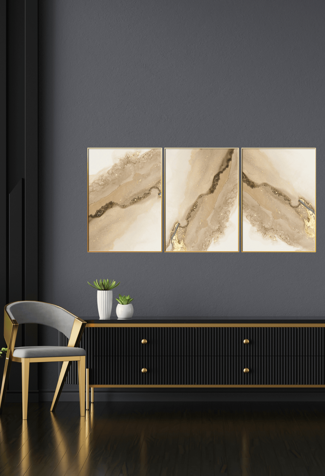 CP008 Marble-Pattern Canvas Prints Wall Decor