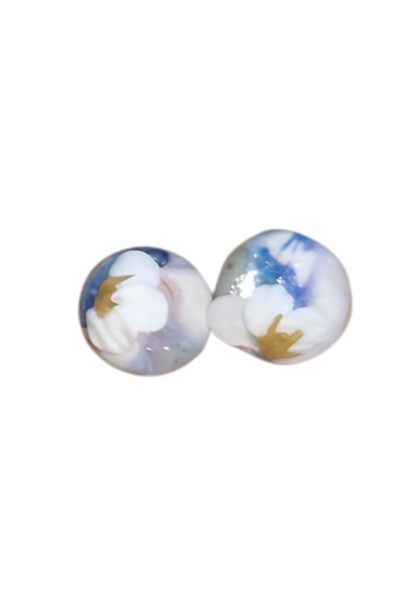 Paula's Floral Finds Handmade Tiny Bloom Polymer Clay Stud Earrings