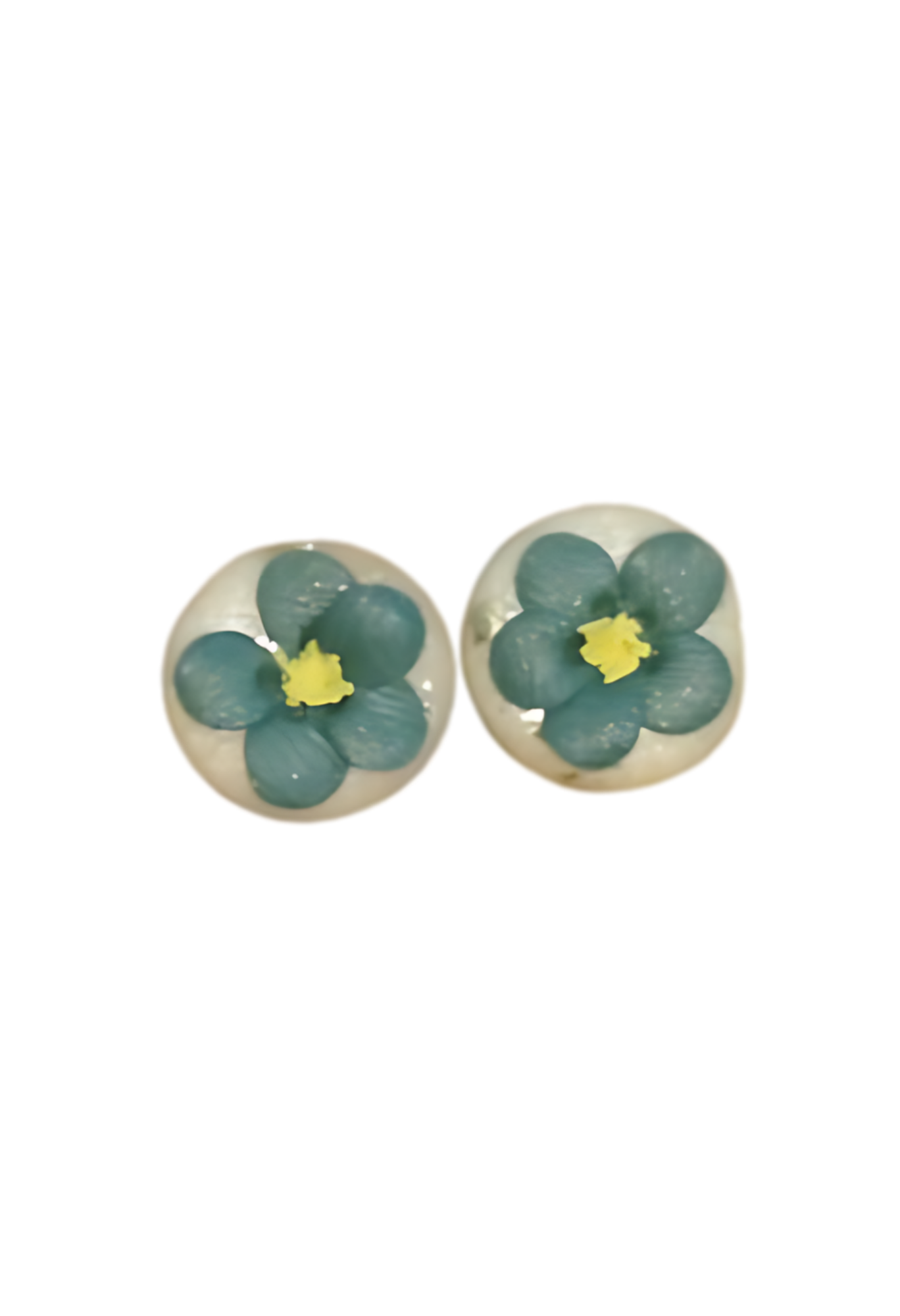 Paula's Floral Finds Handmade Tiny Bloom Polymer Clay Stud Earrings