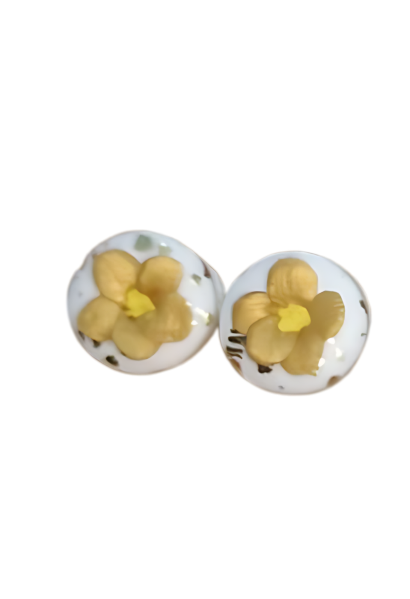 Paula's Floral Finds Handmade Tiny Bloom Polymer Clay Stud Earrings