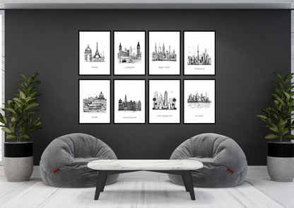 World City Skylines Wall Art