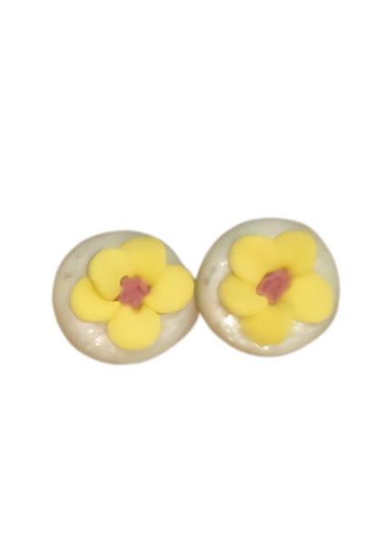 Paula's Floral Finds Handmade Tiny Bloom Polymer Clay Stud Earrings