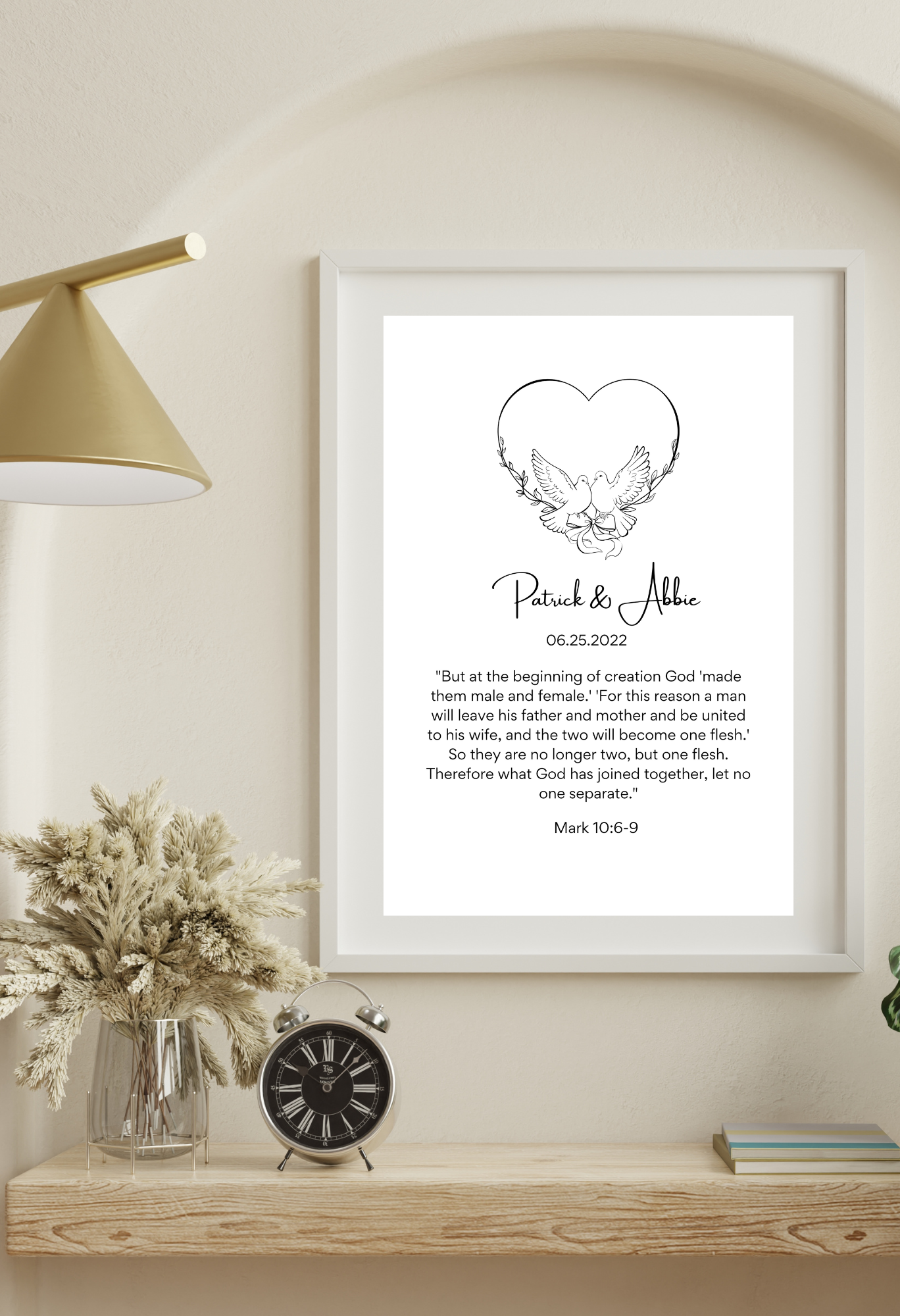 Personalized Wedding Day Wall Art