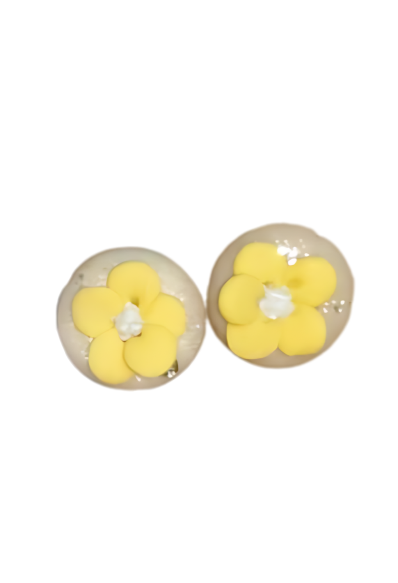 Paula's Floral Finds Handmade Tiny Bloom Polymer Clay Stud Earrings