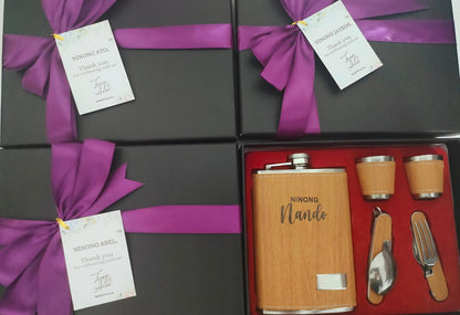 Personalized Engraved Flask Set