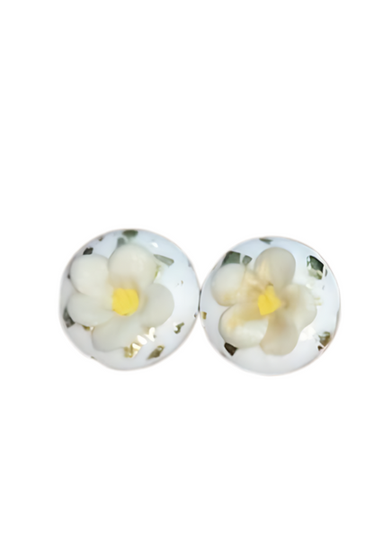 Paula's Floral Finds Handmade Tiny Bloom Polymer Clay Stud Earrings