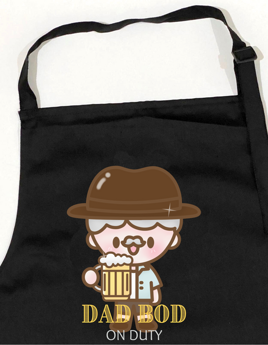 Apron for Dads - "Dad Bod on Duty"