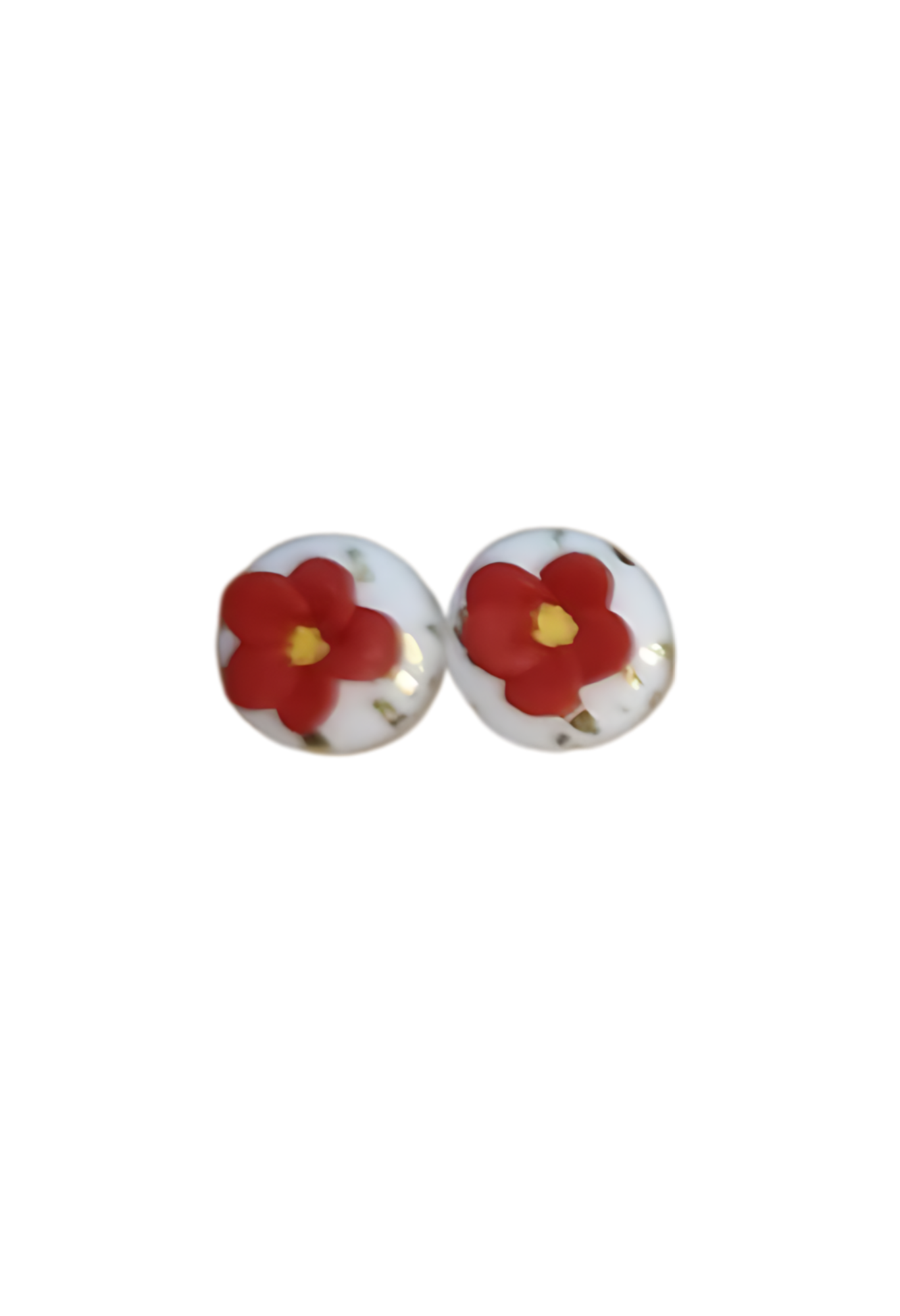 Paula's Floral Finds Handmade Tiny Bloom Polymer Clay Stud Earrings