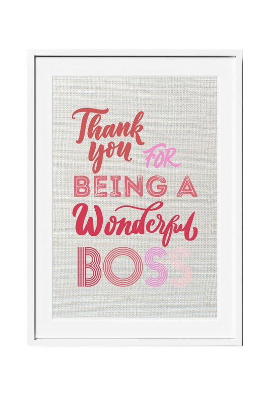 Personalized Thank You Boss Wall Art