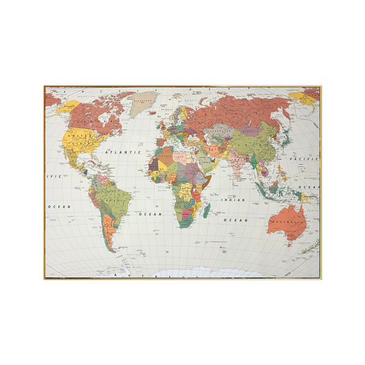 CP169 World Map Canvas Print Wall Decor